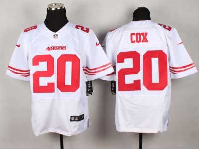 Nike San Francisco 49ers #20 Perrish Cox white Jerseys(Elite)