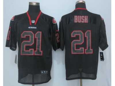 Nike San Francisco 49ers #21 Reggie Bush black Jersey(Lights Out Elite)