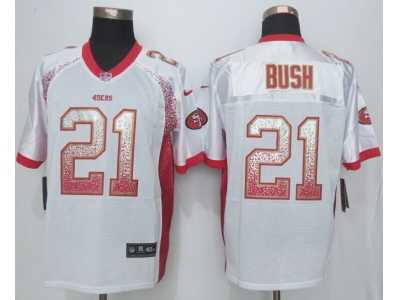 Nike San Francisco 49ers #21 Reggie Bush white Jerseys(Drift Fashion Elite)