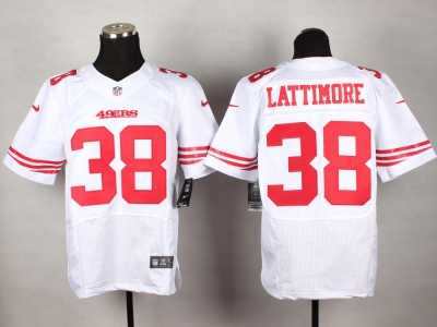 Nike San Francisco 49ers #38 Marcus Lattimore white Jerseys(Elite)