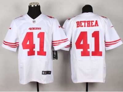 Nike San Francisco 49ers #41 Antoine Bethea white Jerseys(Elite)