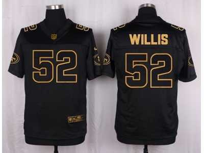 Nike San Francisco 49ers #52 Patrick Willis Black Pro Line Gold Collection Jersey(Elite)