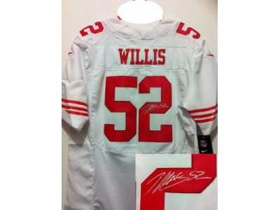 Nike San Francisco 49ers #52 Patrick Willis white Jerseys(Signed Elite)