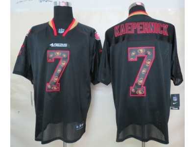 Nike San Francisco 49ers #7 Colin Kaepernick Red Jerseys[Elite united sideline]