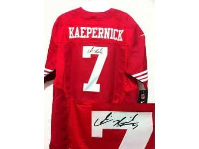 Nike San Francisco 49ers #7 Colin Kaepernick Red Jerseys(Signed Elite)