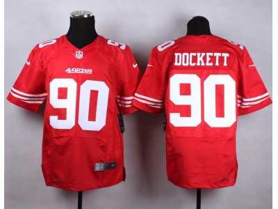 Nike San Francisco 49ers #90 Darnell Dockett red Jerseys(Elite)