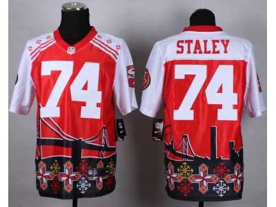 Nike San francisco 49ers #74 Joe Staley Jerseys(Style Noble Fashion Elite)
