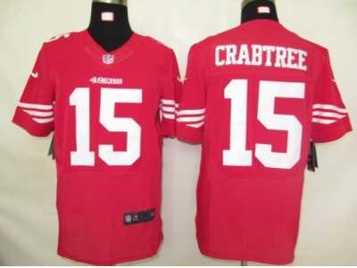 Nike nfl San Francisco 49ers #15 Crabtree red Elite jerseys