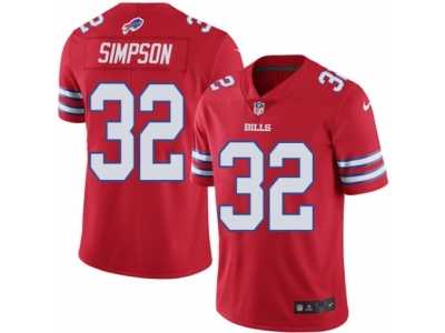 Men's Nike Buffalo Bills #32 O. J. Simpson Elite Red Rush NFL Jersey