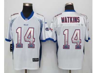 New Nike Buffalo Bills #14 Watkins White Jerseys(Drift Fashion Elite)