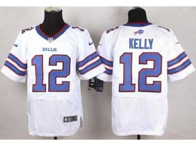Nike Buffalo Bills #12 Jim Kelly Royal White Team Color Men's Stitched jerseys(Elite)