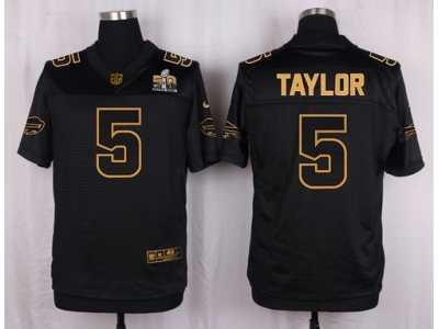 Nike Buffalo Bills #5 Tyrod Taylor Black Pro Line Gold Collection Jersey(Elite)