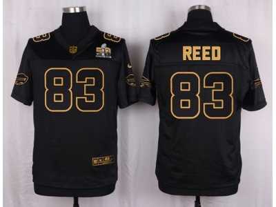 Nike Buffalo Bills #83 Andre Reed Black Pro Line Gold Collection Jersey(Elite)
