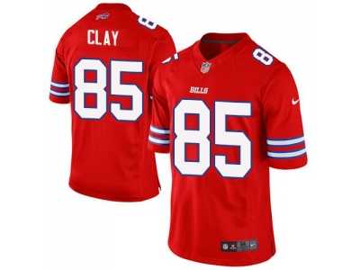 Nike Buffalo Bills #85 Charles Clay Red Jerseys(Elite)
