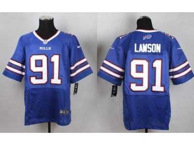 Nike Buffalo Bills #91 Manny Lawson Royal Blue Team Color Men's Stitched jerseys(Elite)