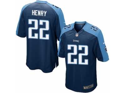 Men's Nike Tennessee Titans #22 Derrick Henry Game Navy Blue Alternate NFL Jersey