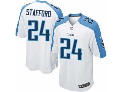 Men's Nike Tennessee Titans #24 Daimion Stafford Game White NFL Jersey