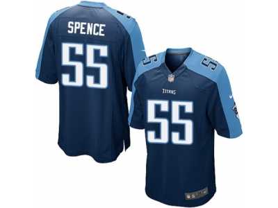Men's Nike Tennessee Titans #55 Sean Spence Game Navy Blue Alternate NFL Jersey