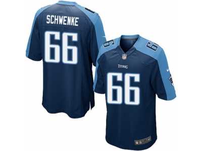 Men's Nike Tennessee Titans #66 Brian Schwenke Game Navy Blue Alternate NFL Jersey