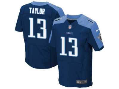 Men's Nike Tennessee Titans #13 Taywan Taylor Elite Navy Blue Alternate NFL Jersey