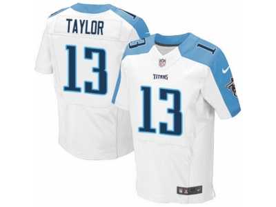Men's Nike Tennessee Titans #13 Taywan Taylor Elite White NFL Jersey