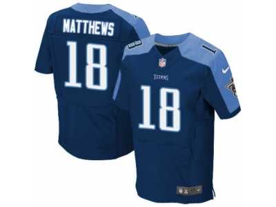 Men's Nike Tennessee Titans #18 Rishard Matthews Elite Navy Blue Alternate NFL Jersey