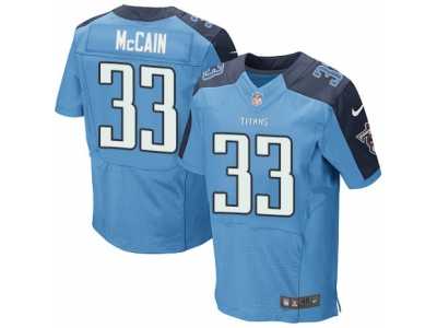 Men's Nike Tennessee Titans #33 Brice McCain Elite Light Blue Team Color NFL Jersey