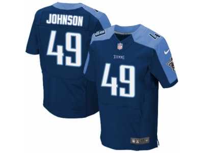 Men's Nike Tennessee Titans #49 Rashad Johnson Elite Navy Blue Alternate NFL Jersey