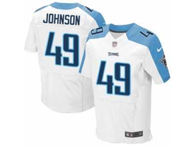 Men's Nike Tennessee Titans #49 Rashad Johnson Elite White NFL Jersey