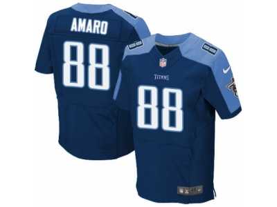 Men's Nike Tennessee Titans #88 Jace Amaro Elite Navy Blue Alternate NFL Jersey