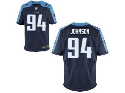 Men's Nike Tennessee Titans #94 Austin Johnson Elite Navy Blue Alternate NFL Jersey