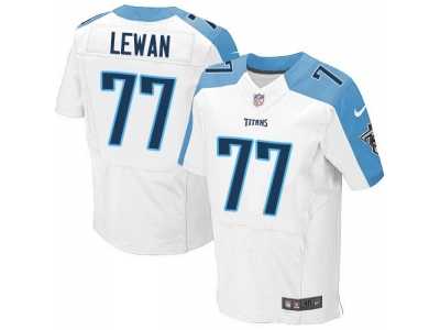Men's Tennessee Titans #77 Taylor Lewan White Elite NFL Jersey