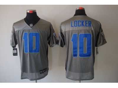 Nike NFL Tennessee Titans #10 Jake Locker Grey Jerseys(Shadow Elite)