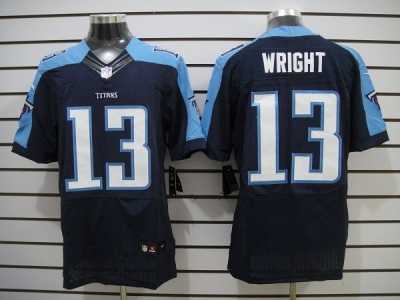 Nike NFL Tennessee Titans #13 Kendall Wright Dark Blue Jerseys(Elite)
