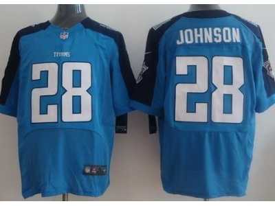 Nike NFL Tennessee Titans #28 Chris Johnson Light Blue Elite Jerseys