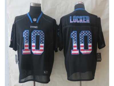 Nike Tennessee Titans #10 Locker Black Jerseys(USA Flag Fashion Elite)