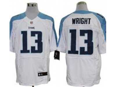Nike Tennessee Titans #13 Kendall Wright White Elite Jerseys