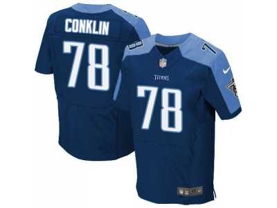 Nike Tennessee Titans #78 Jack Conklin Navy Blue Alternate Men's Stitched NFL Elite Jersey