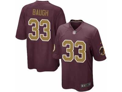 Men's Nike Washington Redskins #33 Sammy Baugh Game Burgundy Red Gold Number Alternate 80TH Anniversary NFL Jersey