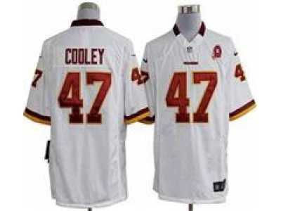 Nike NFL Washington Redskins #47 Chris Cooley white Jerseys W 80TH Patch(Game)