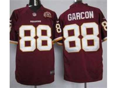 Nike NFL Washington Redskins #88 Pierre Garcon Red W 80TH Patch Jerseys(Game)