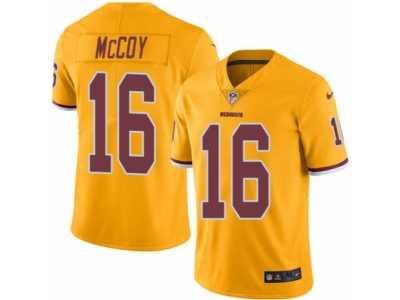 Men's Nike Washington Redskins #16 Colt McCoy Elite Gold Rush NFL Jersey