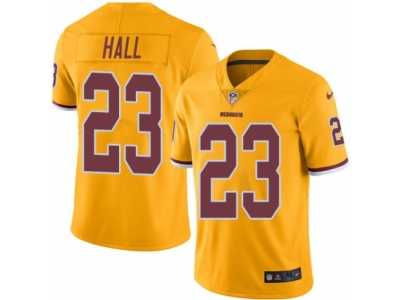 Men's Nike Washington Redskins #23 DeAngelo Hall Elite Gold Rush NFL Jersey