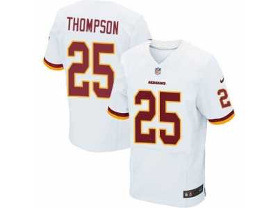 Men's Nike Washington Redskins #25 Chris Thompson Elite White NFL Jersey