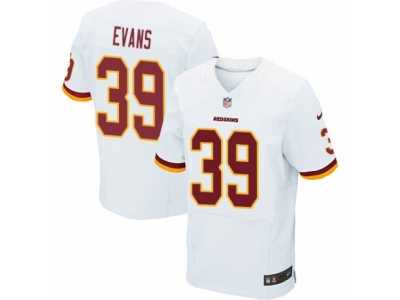 Men's Nike Washington Redskins #39 Josh Evans Elite White NFL Jersey