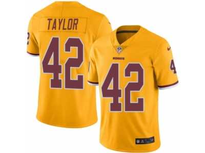Men's Nike Washington Redskins #42 Charley Taylor Elite Gold Rush NFL Jersey
