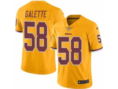 Men's Nike Washington Redskins #58 Junior Galette Elite Gold Rush NFL Jersey