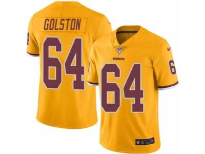 Men\'s Nike Washington Redskins #64 Kedric Golston Elite Gold Rush NFL Jersey