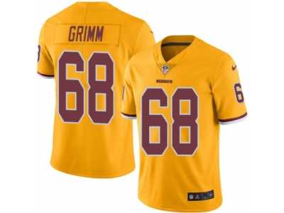 Men's Nike Washington Redskins #68 Russ Grimm Elite Gold Rush NFL Jersey