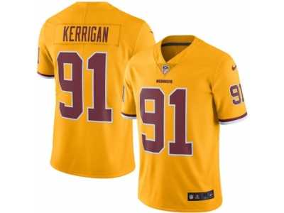 Men's Nike Washington Redskins #91 Ryan Kerrigan Elite Gold Rush NFL Jersey
